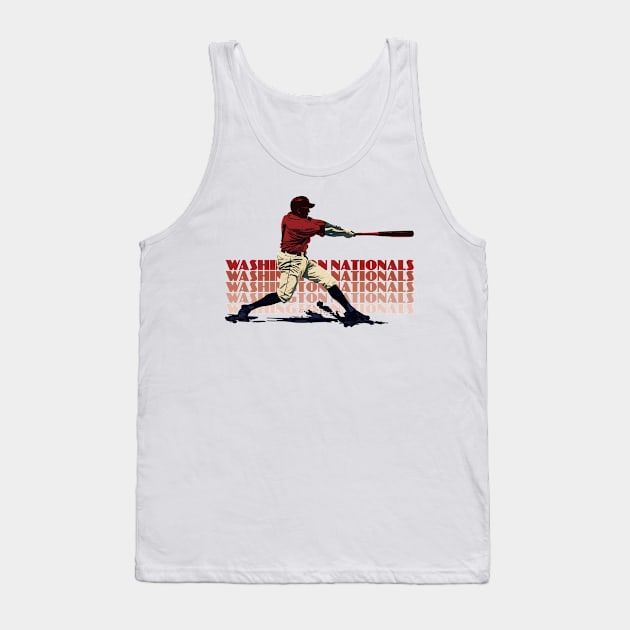 Retro Washington Nationals Slugger Tank Top by Rad Love